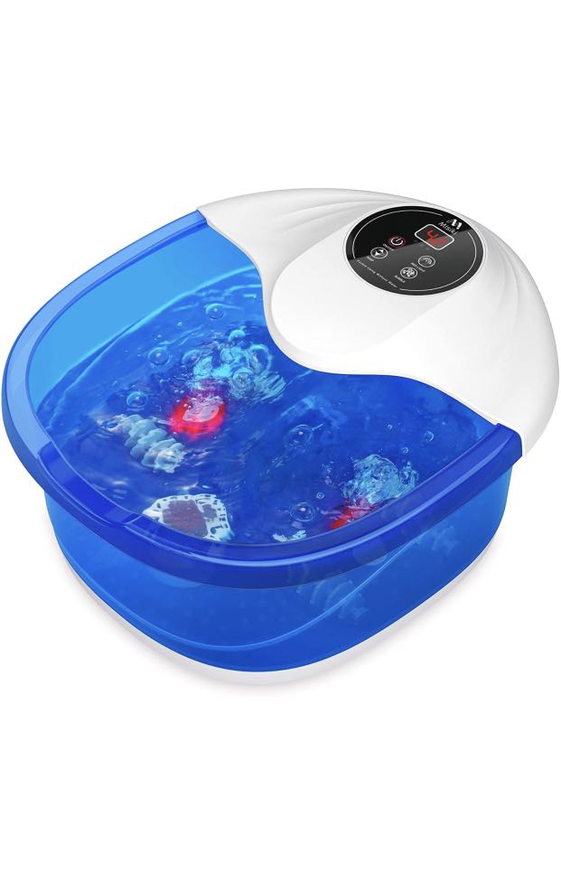 Foot Bath Misiki Foot Spa Massager with Heat, Bubbles Vibration and