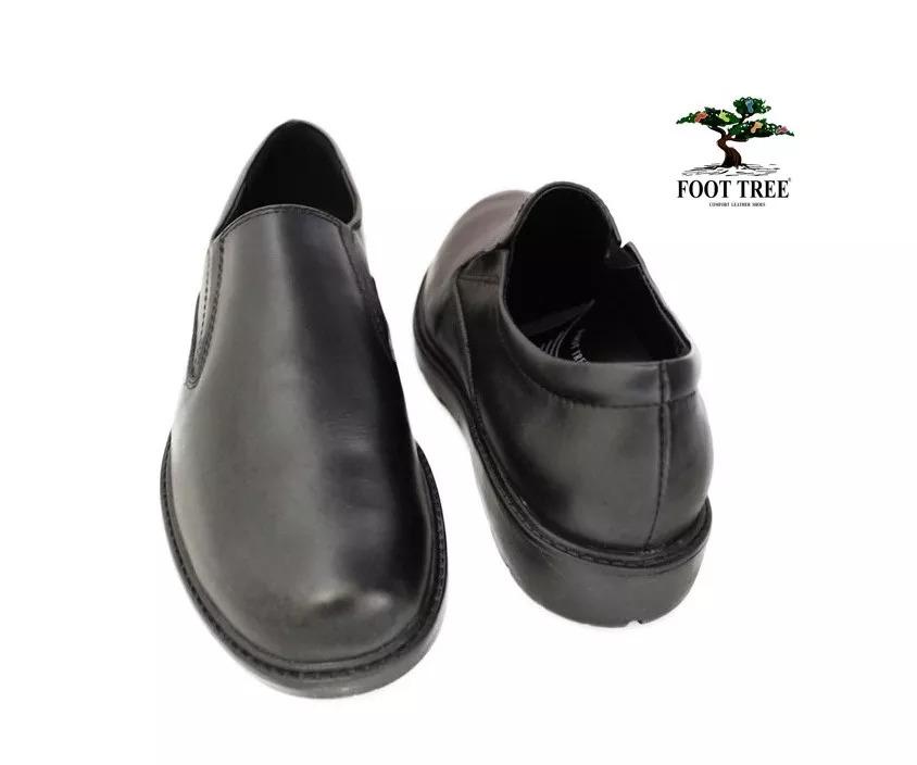 2024 STOCK FOOT TREE Men Waterproof Comfort Leather Shoes Nursing Shoes Classic Slip On Formal Office Business 903 8 Black
