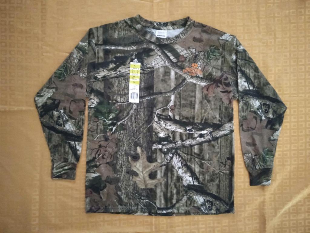 New Mossy Oak Break Up Infinity Boys T Shirt Youth Medium Top Camouflage Hunting 