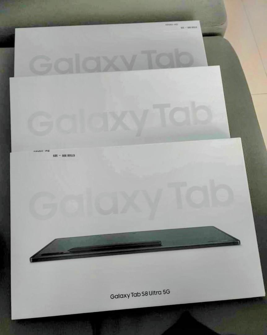 GALAXY TAB S8 ULTRA 5G 128GB (Category: Android) located in Makati City. Submitted by nicejed02 (Listing ID 1148857215, Image 1). Description: SAMSUNG GALAXY TAB S8 ULTRA 5G 128GB KOREAN VARIANT 69,999 ONL BNEW & SEALED DM ME.