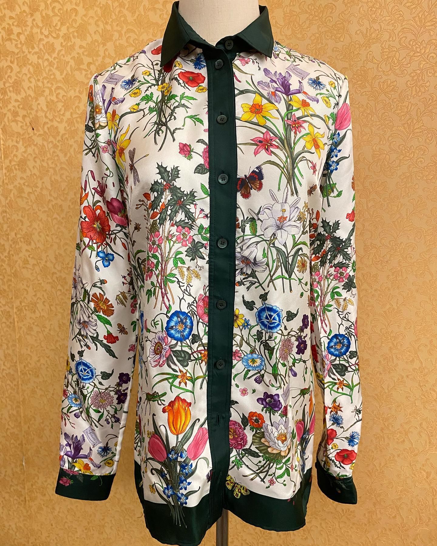 gucci floral silk shirt