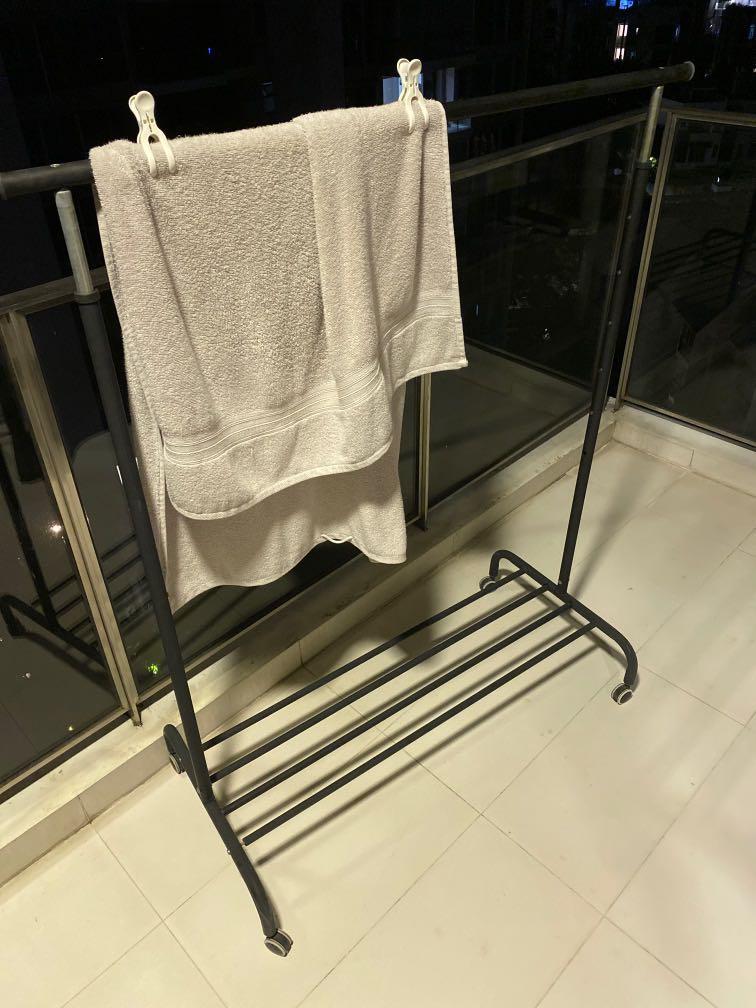 IKEA clothes rack black color, Furniture & Home Living, Furniture