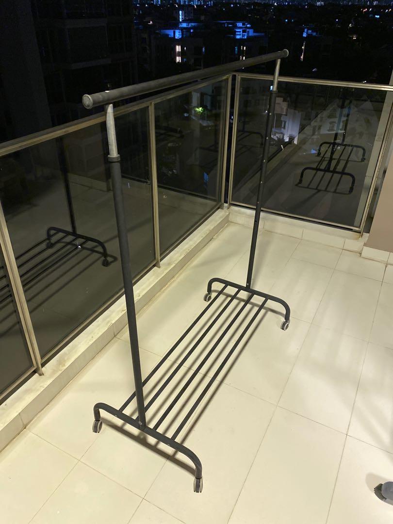 IKEA clothes rack black color, Furniture & Home Living, Furniture