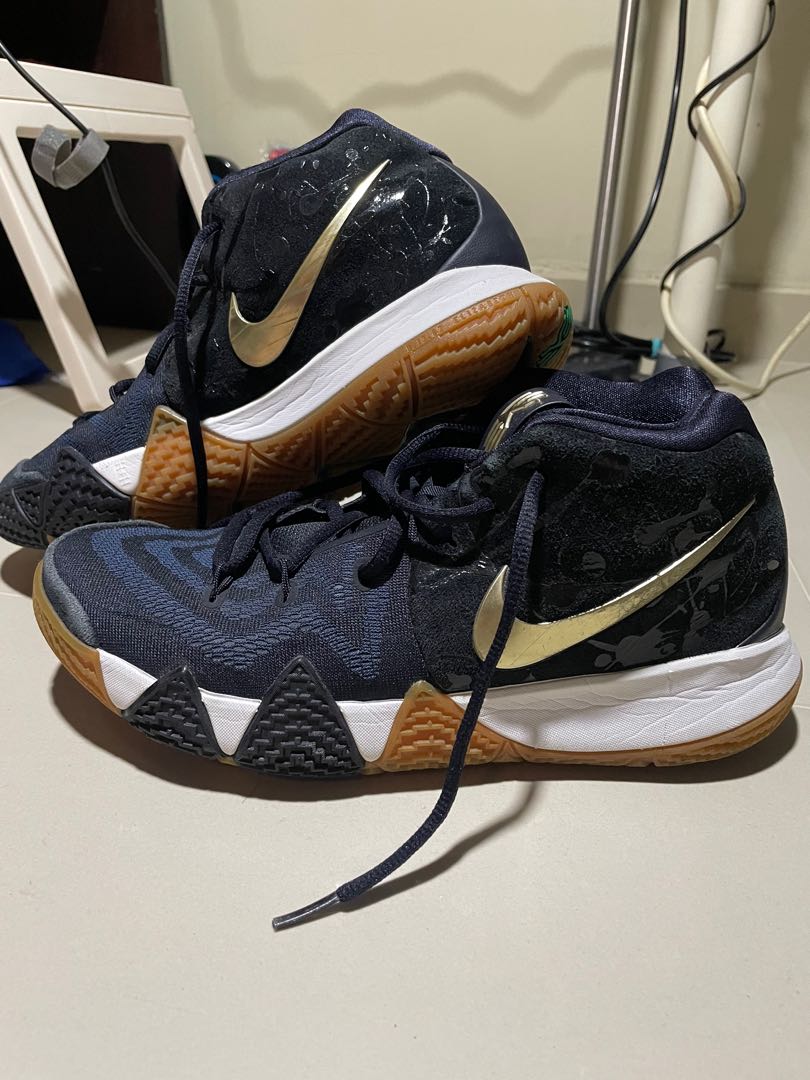kyrie 4 pitch blue metallic gold