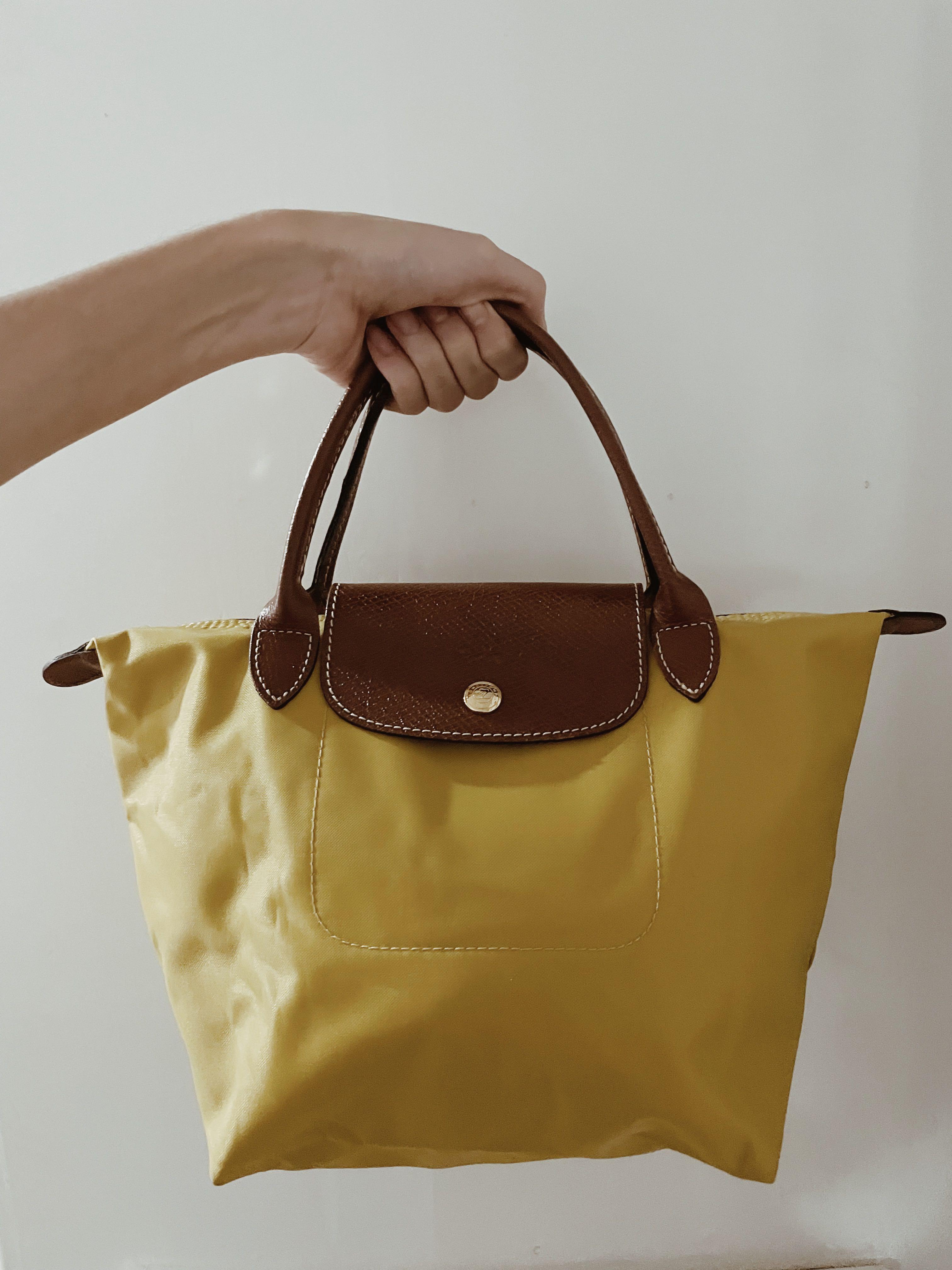 Longchamp bag mustard yellow top