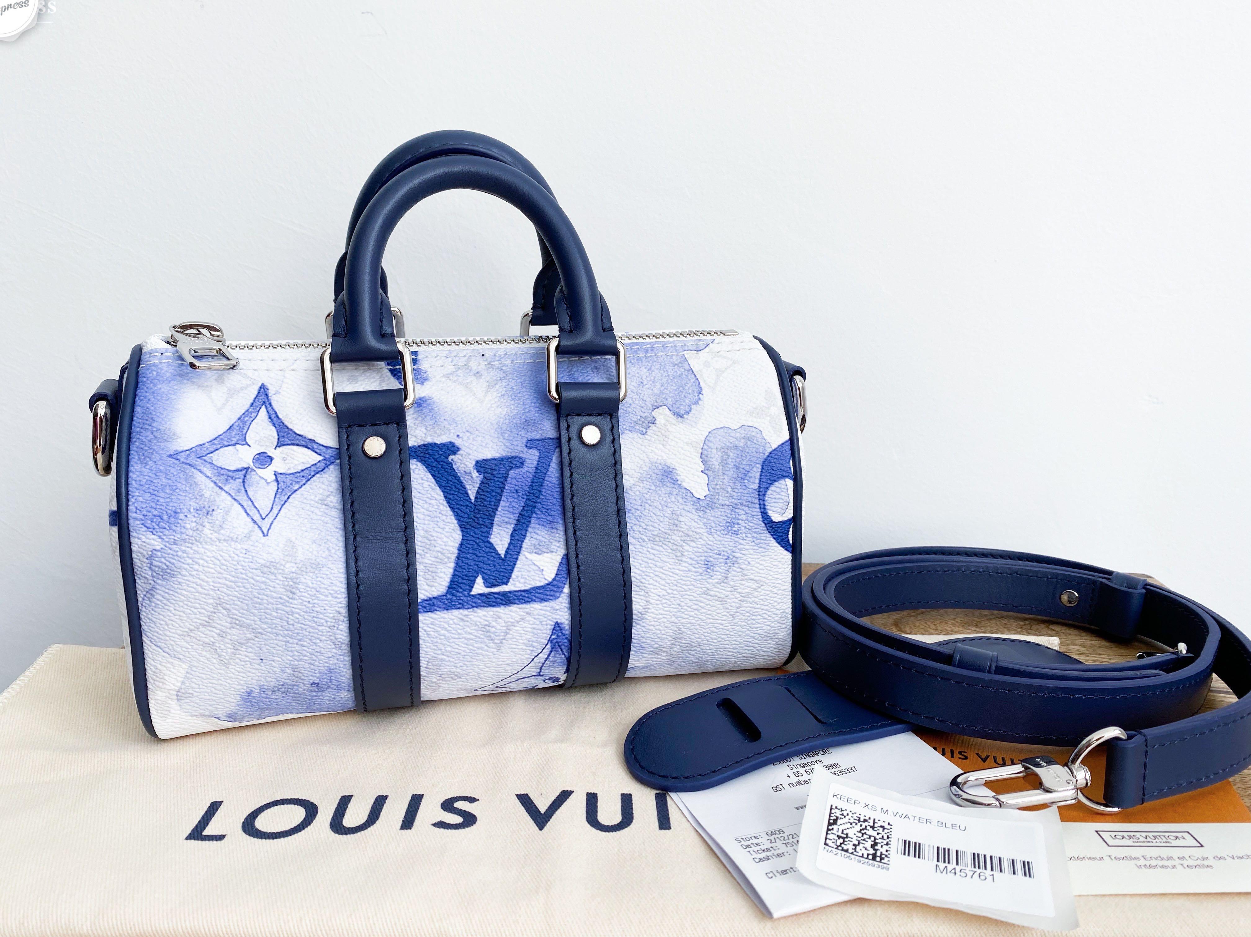 Louis Vuitton Monogram Watercolor Keepall Xs Water Silver Hardware, 2021 (Like New), Womens Handbag