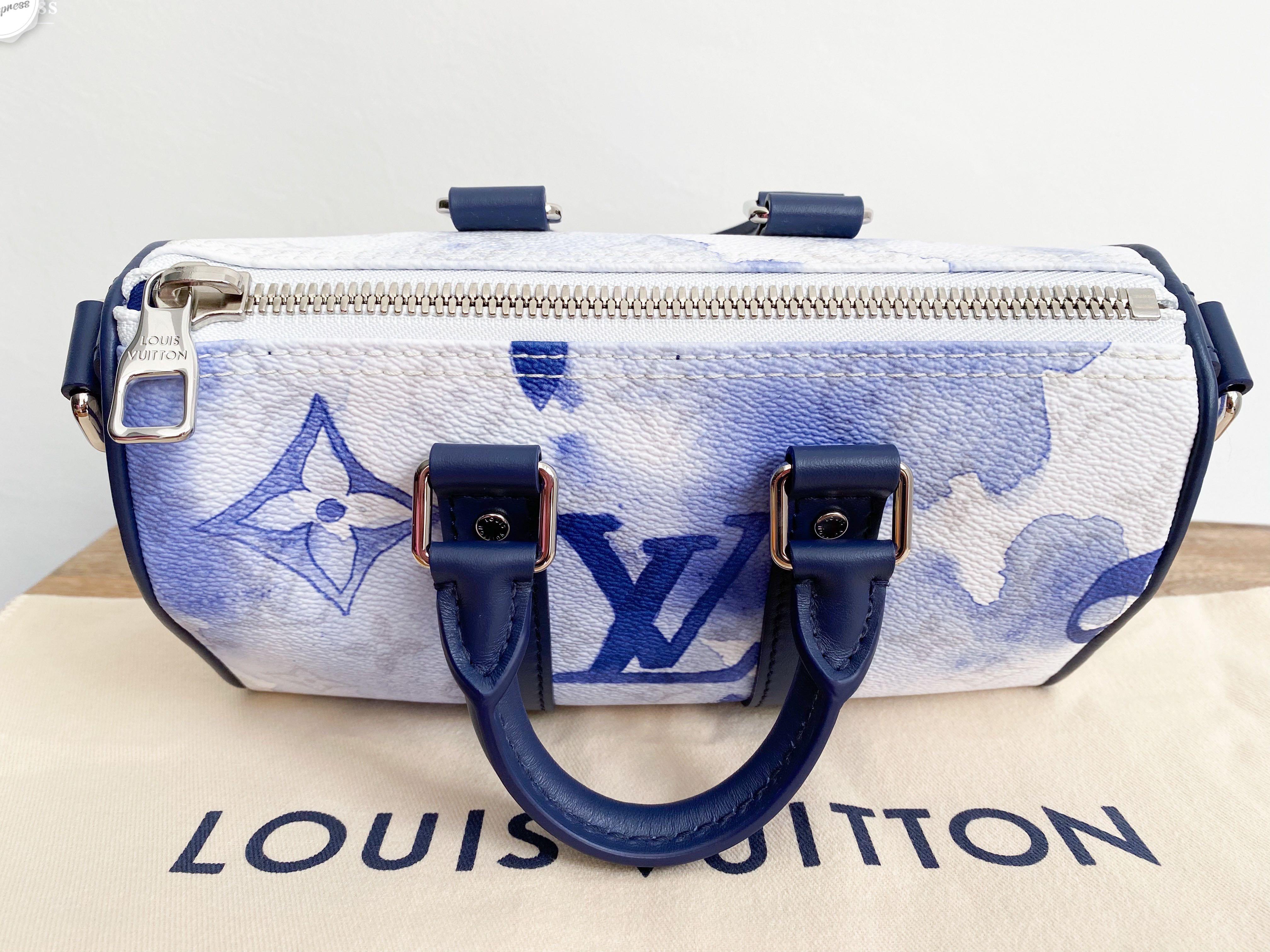 Louis Vuitton Keepall XS M45761 Watercolor Monogram Shoulder Bag Blue White