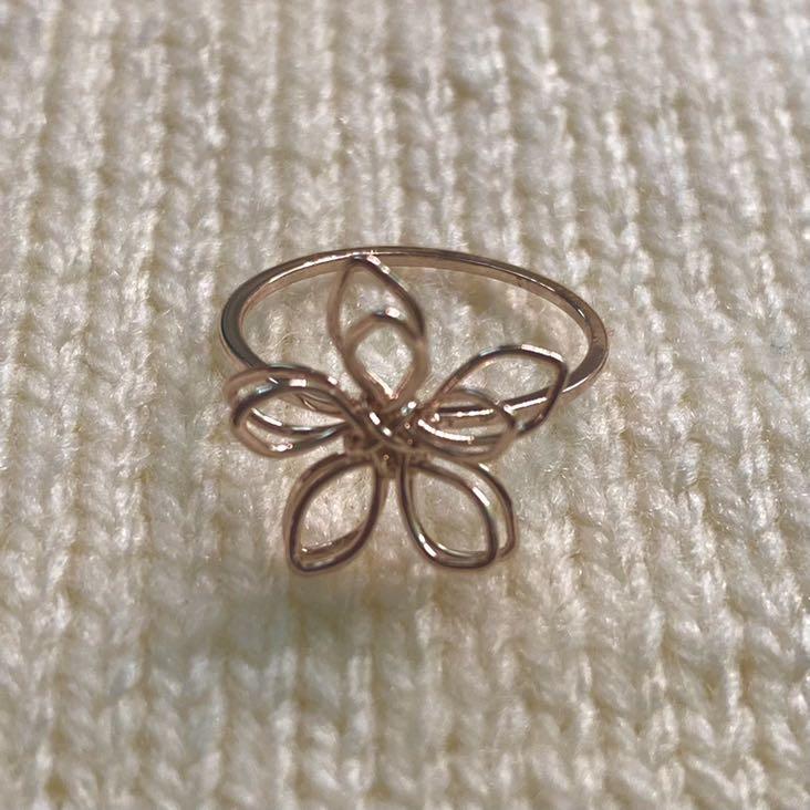 lovisa rose gold flower wire ring