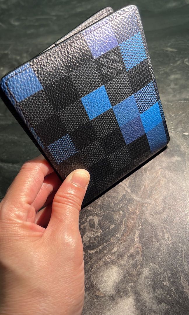 Louis Vuitton Damier Graphite/Blue/White Slender Wallet