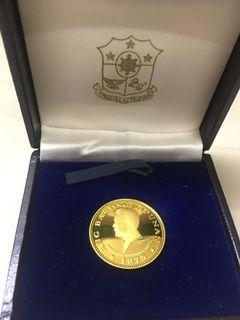 Marcos 1000 peso proof gold coin
