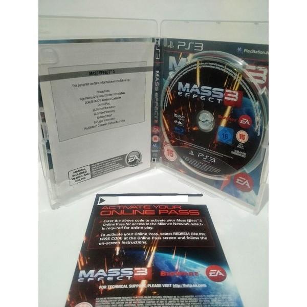 Mass Effect 3 - PS3 game (Category: PlayStation) located in Mendez-Nunez. Submitted by sf2_gameshop (Listing ID 1148923086, Image 2). Description: Condition: Preloved item in very good condition. Smooth disc with game phamplet and insert.. Tested working. Unsure if online pass code is still valid. Genre: Action-role playing, third-person shooter Mode: Single-player, multiplayer Region: 2 - Europe Voice: English In-game Text: English Inserts: Engl