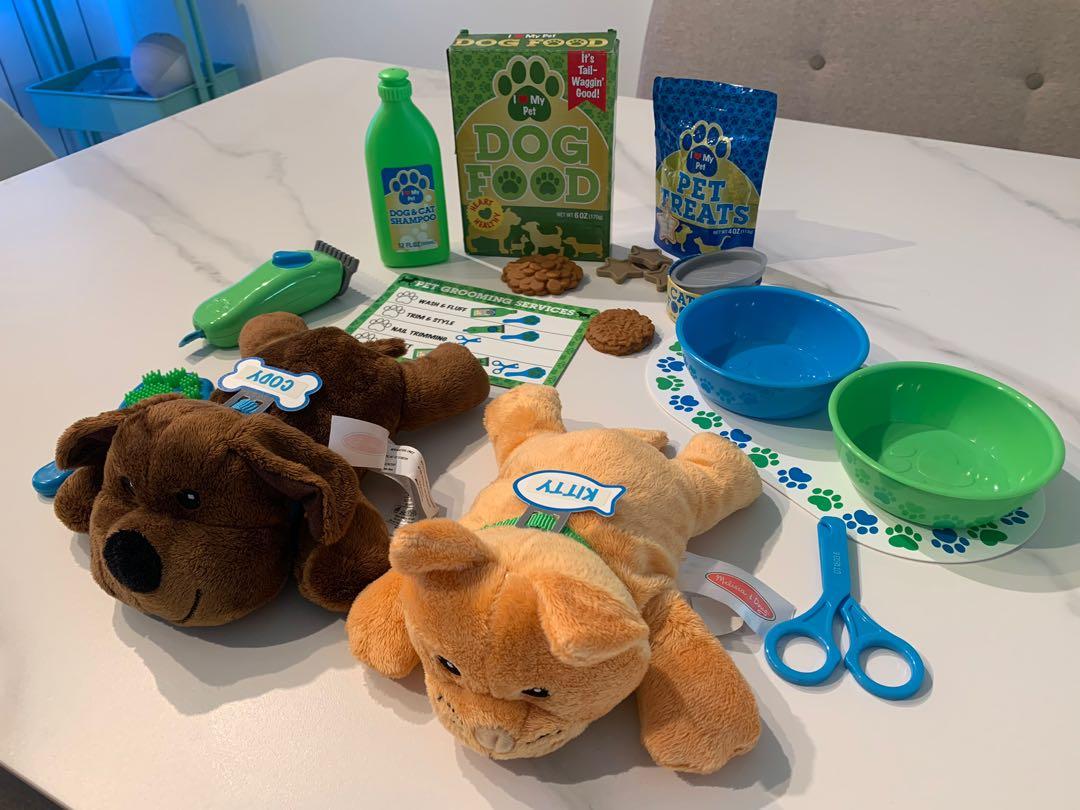 Melissa Doug Feeding and Grooming Pet Care Play Set 24 pieces