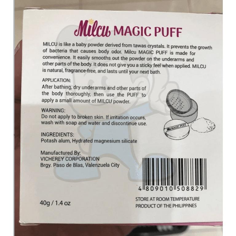 Milcu Magic Puff Deodorant Powder (2 x 40g), Beauty & Personal Care