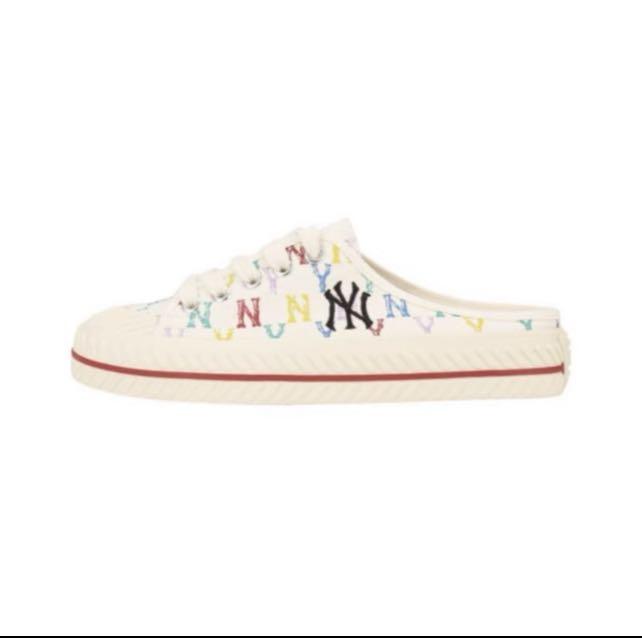 White canvas cheap mule sneakers