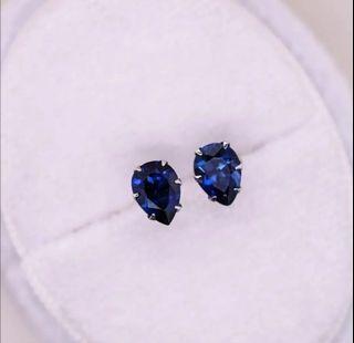 Natural.Blue Sapphire Earrings
