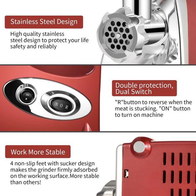 Nestling® Electric Meat Mincer Grinder and Sausage Maker,Powerful 2800