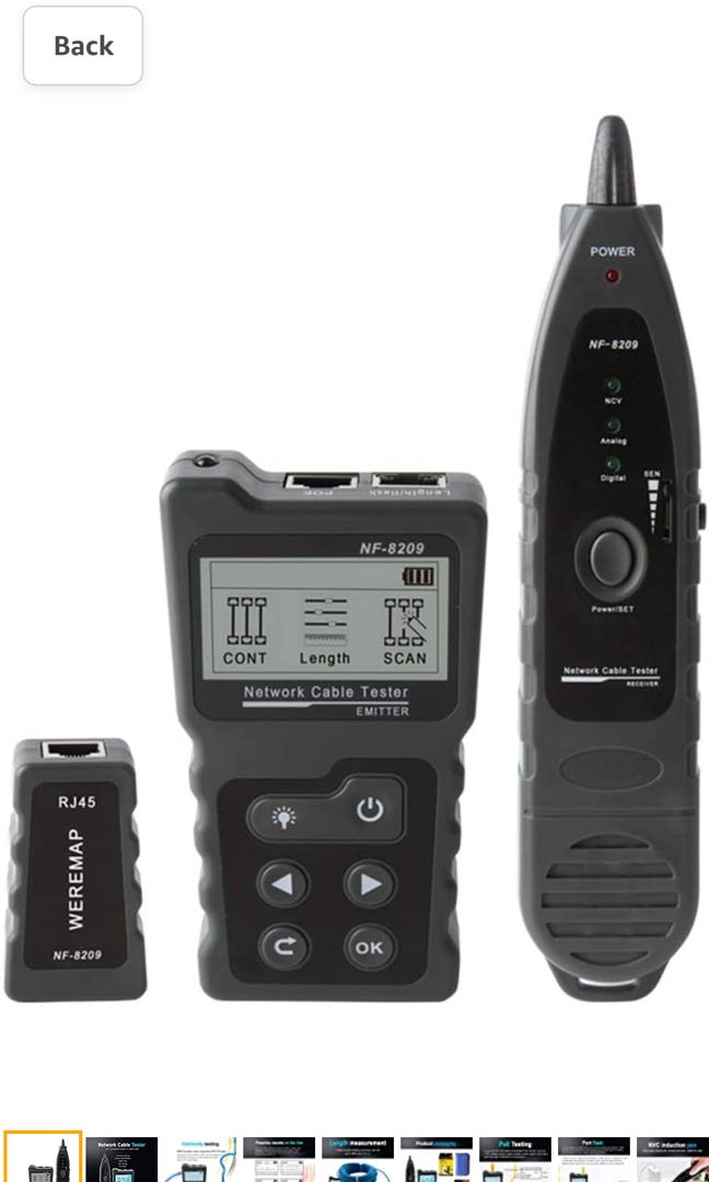 Network Cable Tester NF8209 Wire Tracker Network Tool Scan Cable