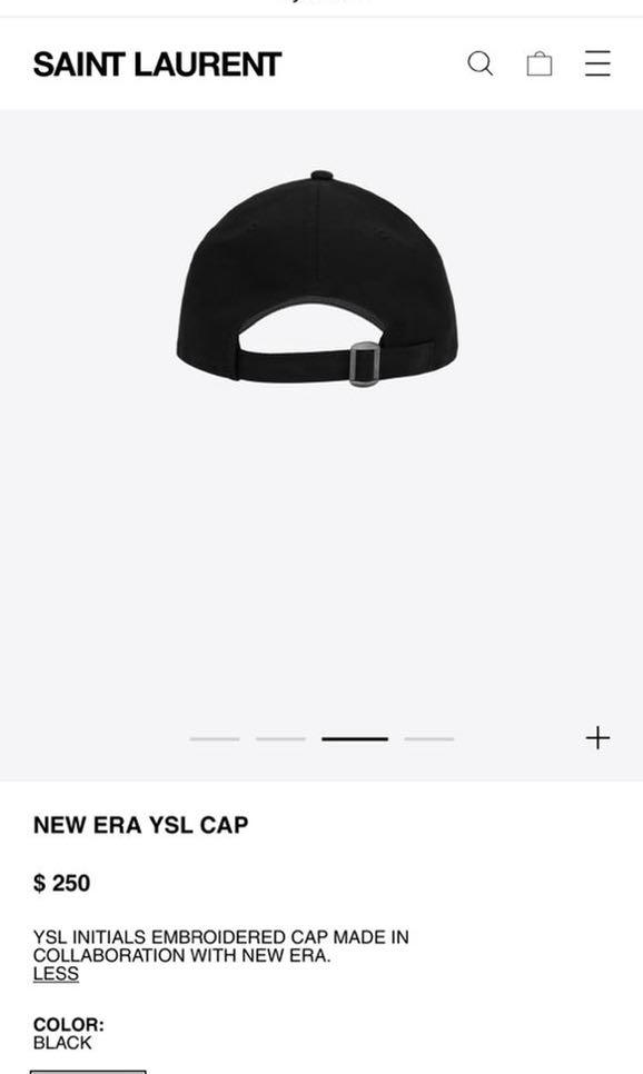 Saint Laurent Grey YSL monogram New Era baseball cap - OS For Sale