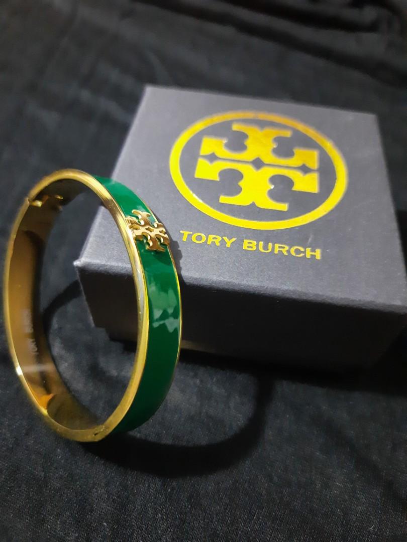 New TORY BURCH bangle -Green, Women's Fashion, Jewelry & Organizers,  Bracelets on Carousell