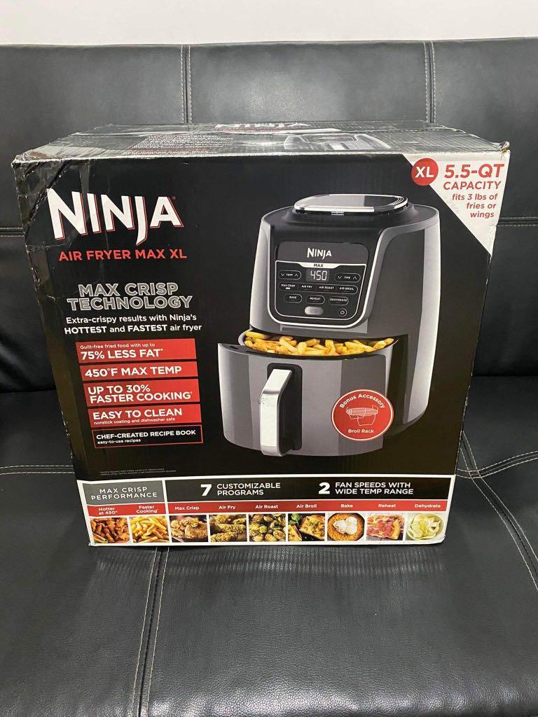  Ninja AF161 Max XL Air Fryer that Cooks, Crisps, Roasts, Bakes,  Reheats and Dehydrates, with 5.5 Quart Capacity, and a High Gloss Finish,  Grey : Home & Kitchen
