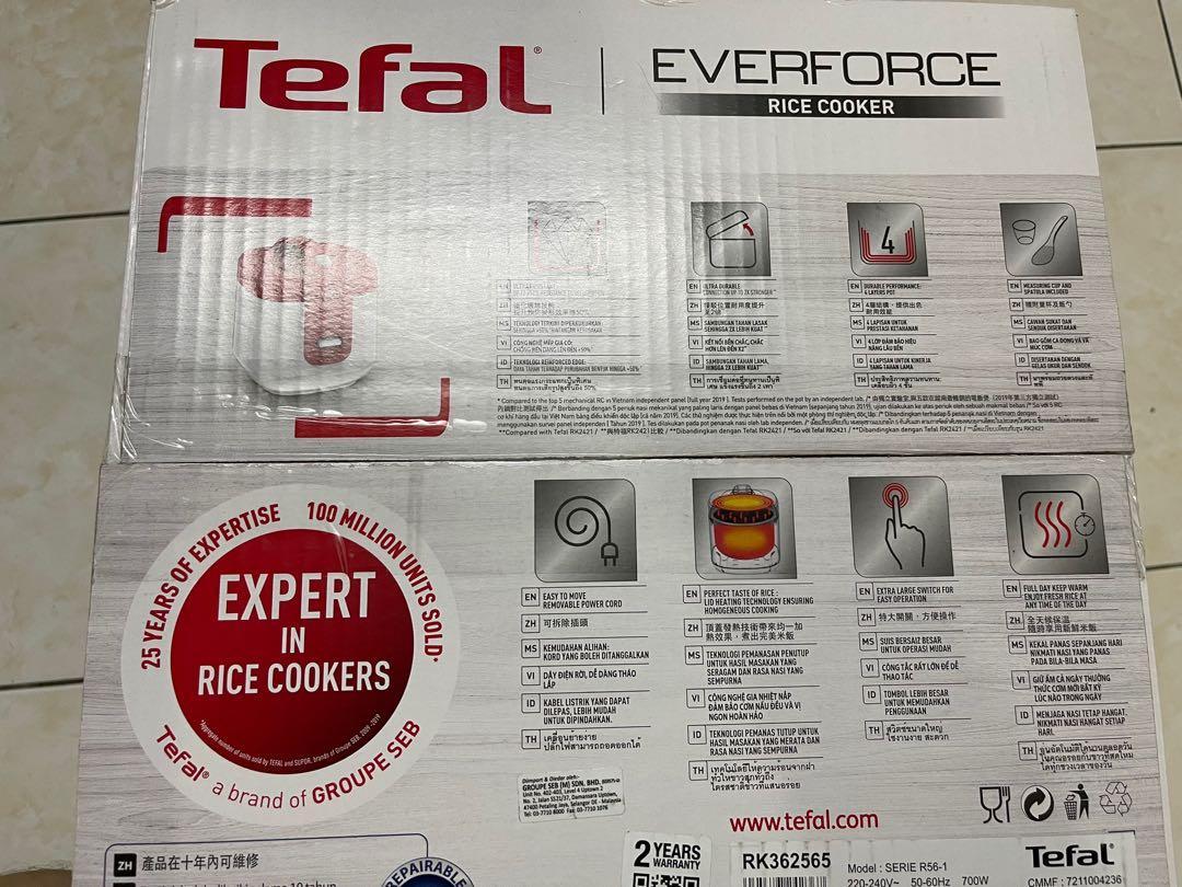 Original Brand New Tefal Everforce Rice Cooker 2L Red colour, TV & Home Appliances, Kitchen