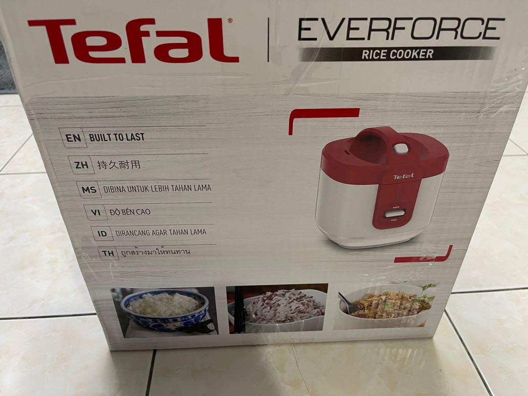 Original Brand New Tefal Everforce Rice Cooker 2L Red colour, TV & Home Appliances, Kitchen