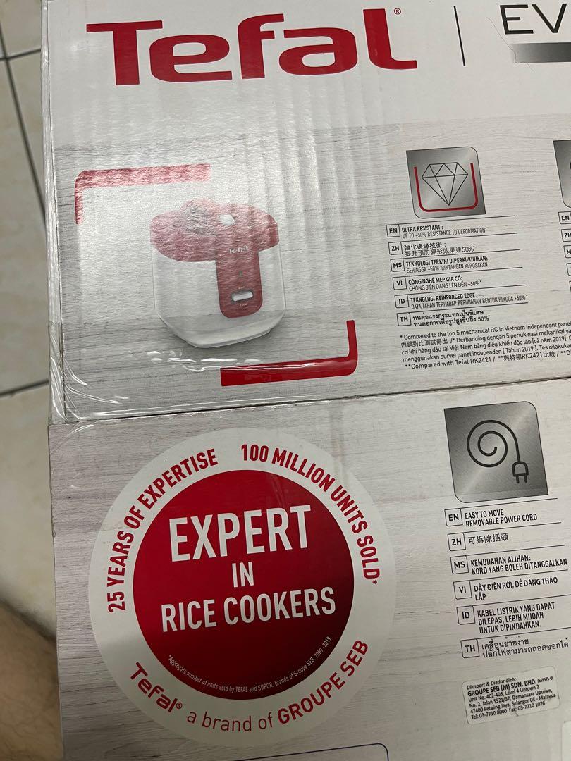 Original Brand New Tefal Everforce Rice Cooker 2L Red colour, TV & Home Appliances, Kitchen