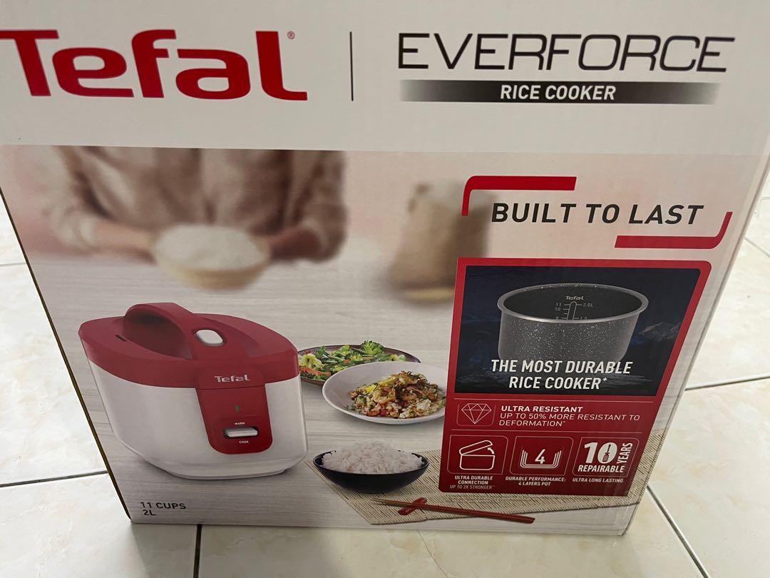 Original Brand New Tefal Everforce Rice Cooker 2L Red colour, TV & Home Appliances, Kitchen