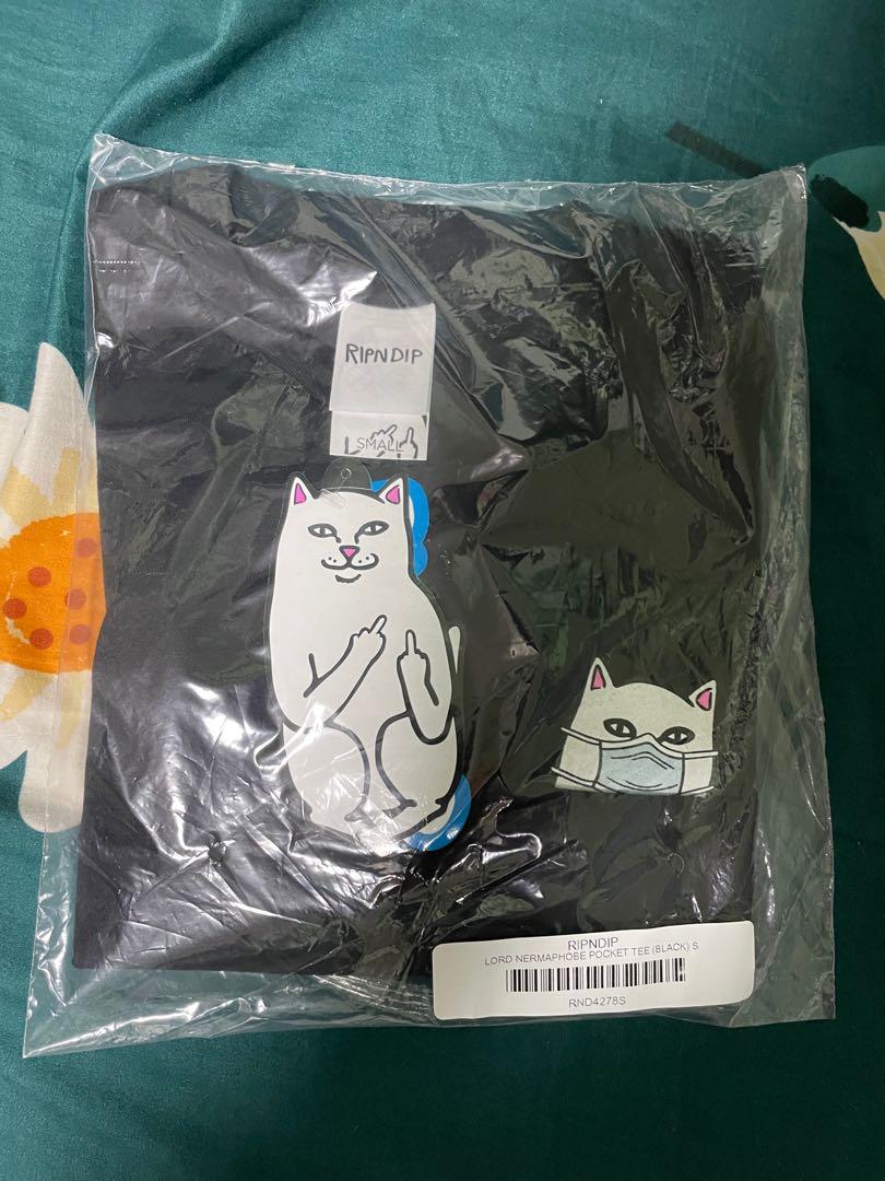 RIPNDIP Black Tee, Men's Fashion, Tops 