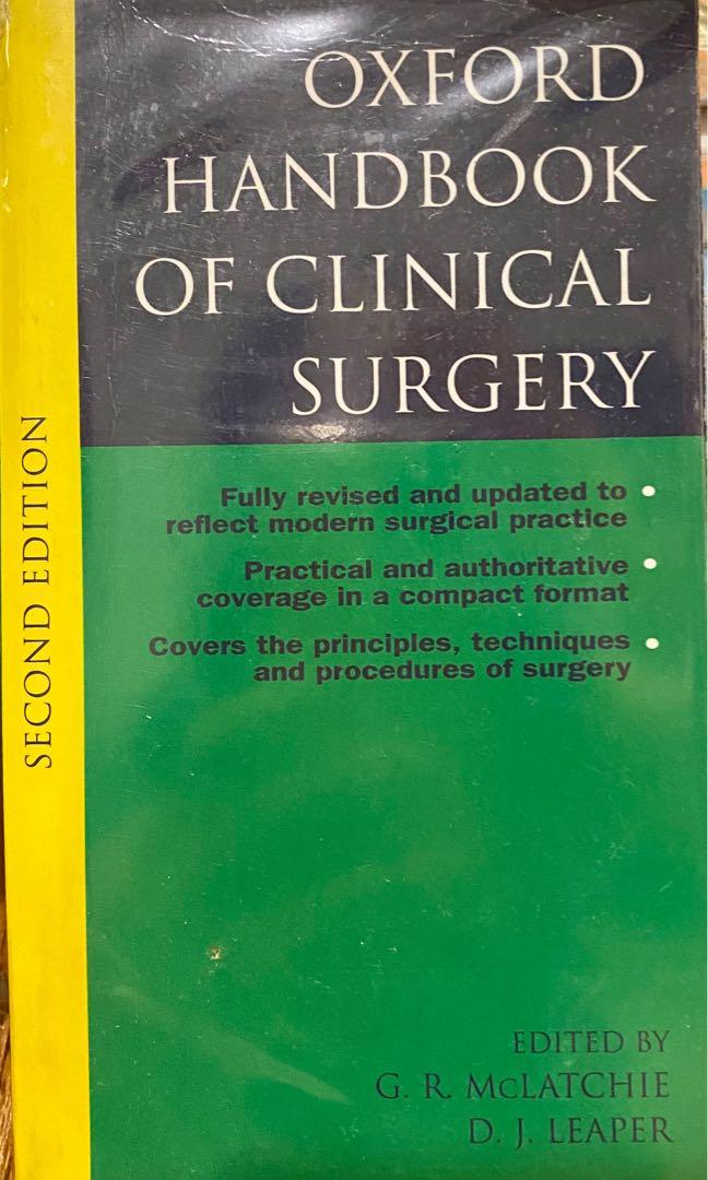 of　Handbook　Surgery,　Hobbies　Toys,　on　Books　Magazines,　Textbooks　Carousell　Medical　Oxford　Books:　Clinical