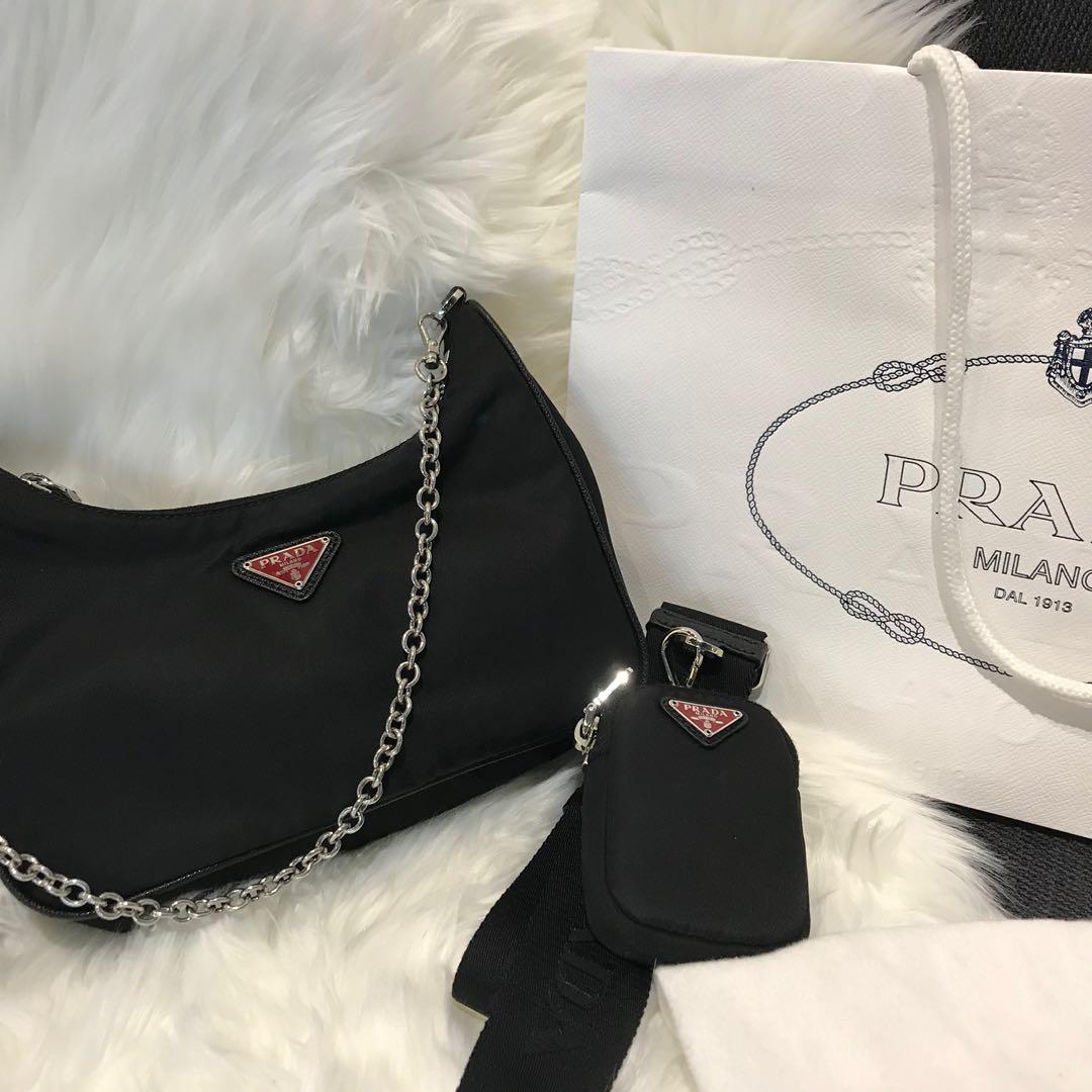 Prada 3 in 1 re edition bag, Luxury, Bags & Wallets on Carousell