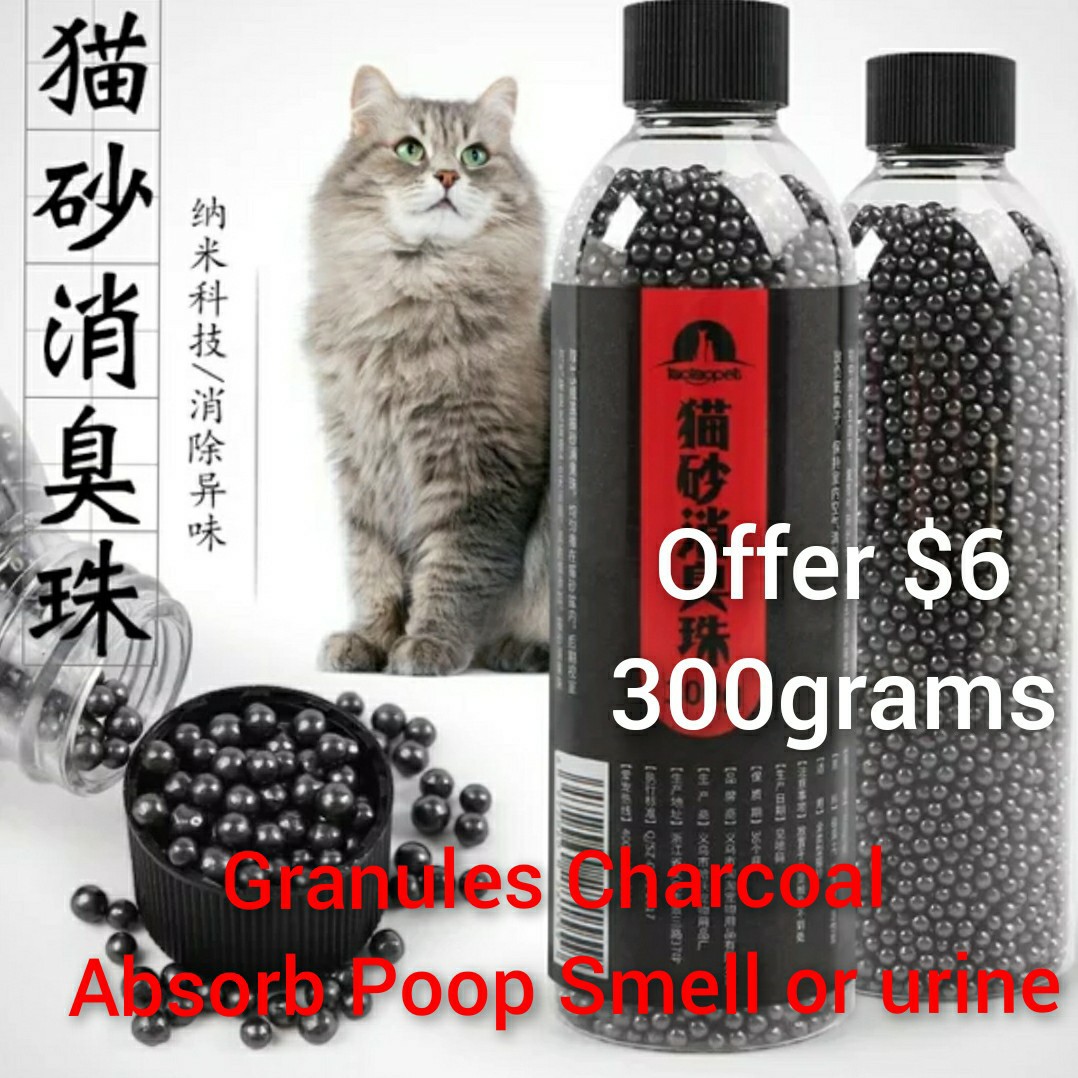 Reduce smelly with granules charcoal up to 80 of poop or urine smell