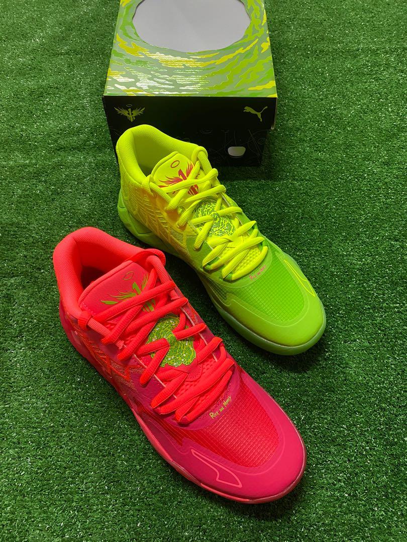Puma LaMelo Ball MB1 X Rick And Morty Jasmine Green/Rose Size 14 376682 ...