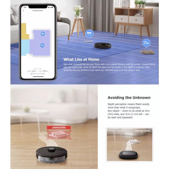 Roborock S6 MaxV Robotic Vacuum Mopping + Sweeping Dual Camera AI