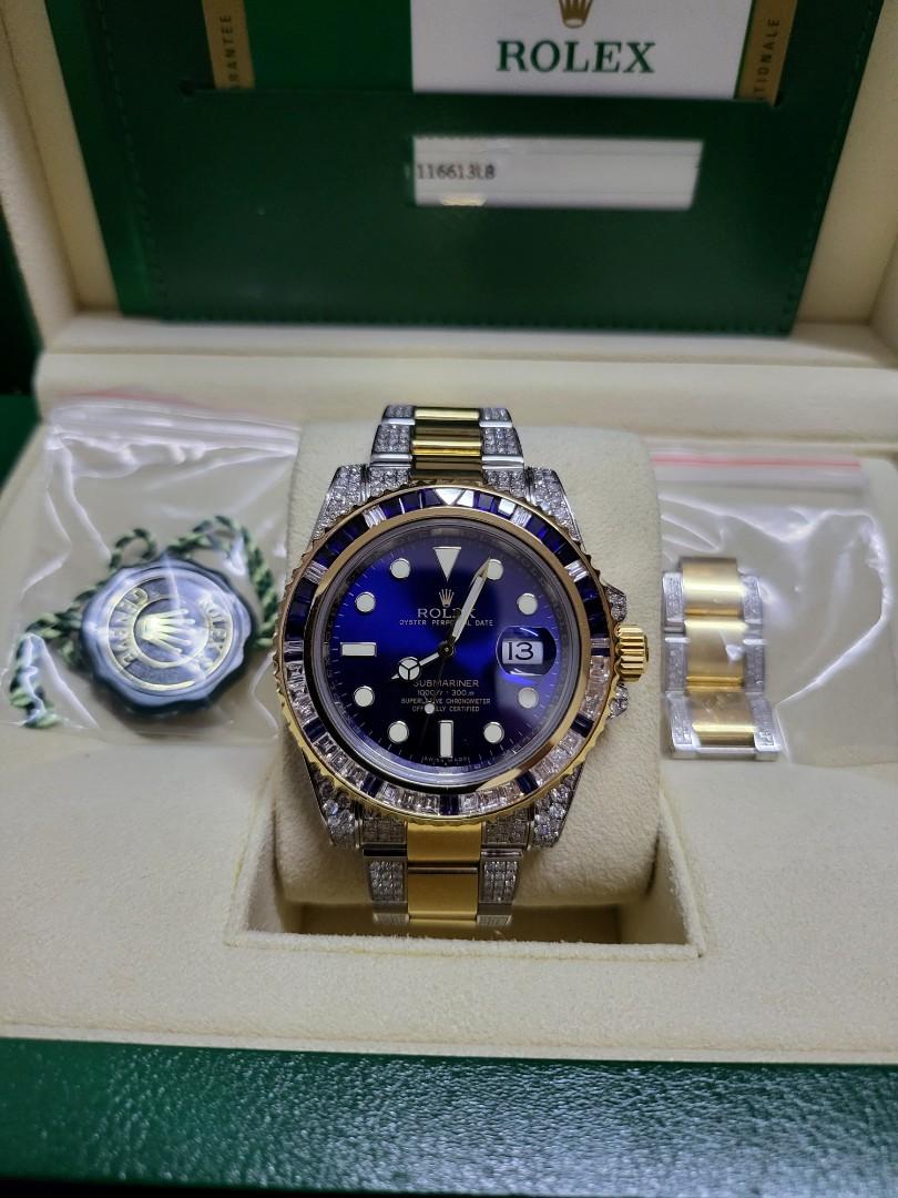 Rolex submariner full 2025 diamond