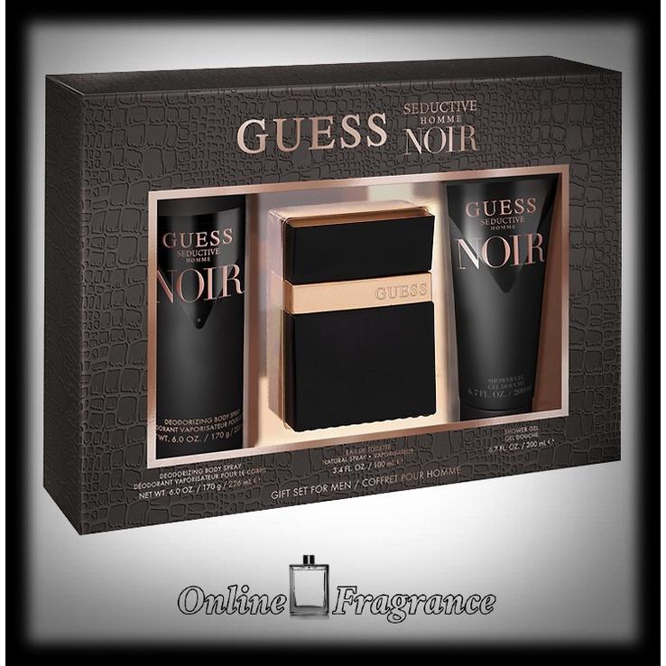 Seductive Homme Noir by Guess Gift Set for Men 100ml EDT
