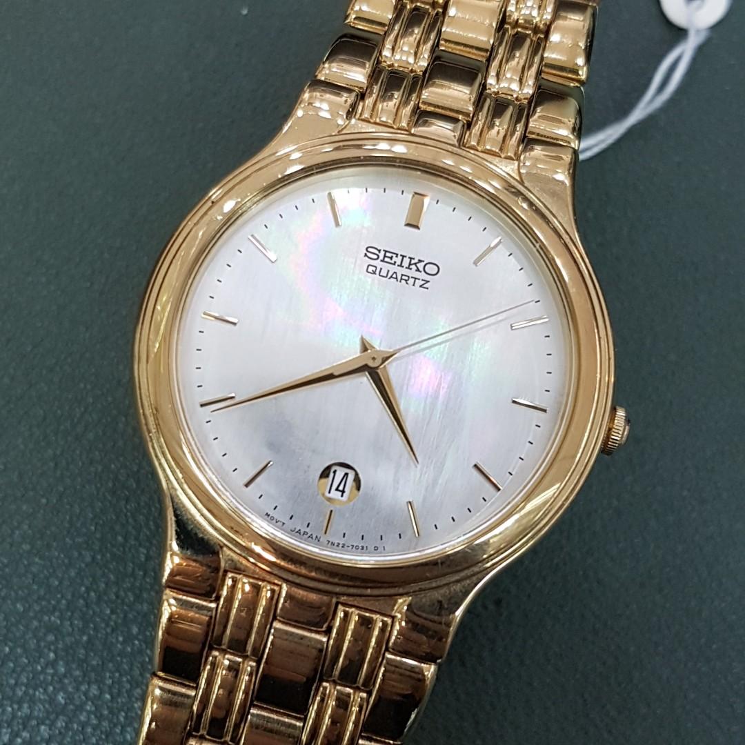 Seiko Gold Mother of Pearl Lady Watch, Women's Fashion, Watches &  Accessories, Watches on Carousell