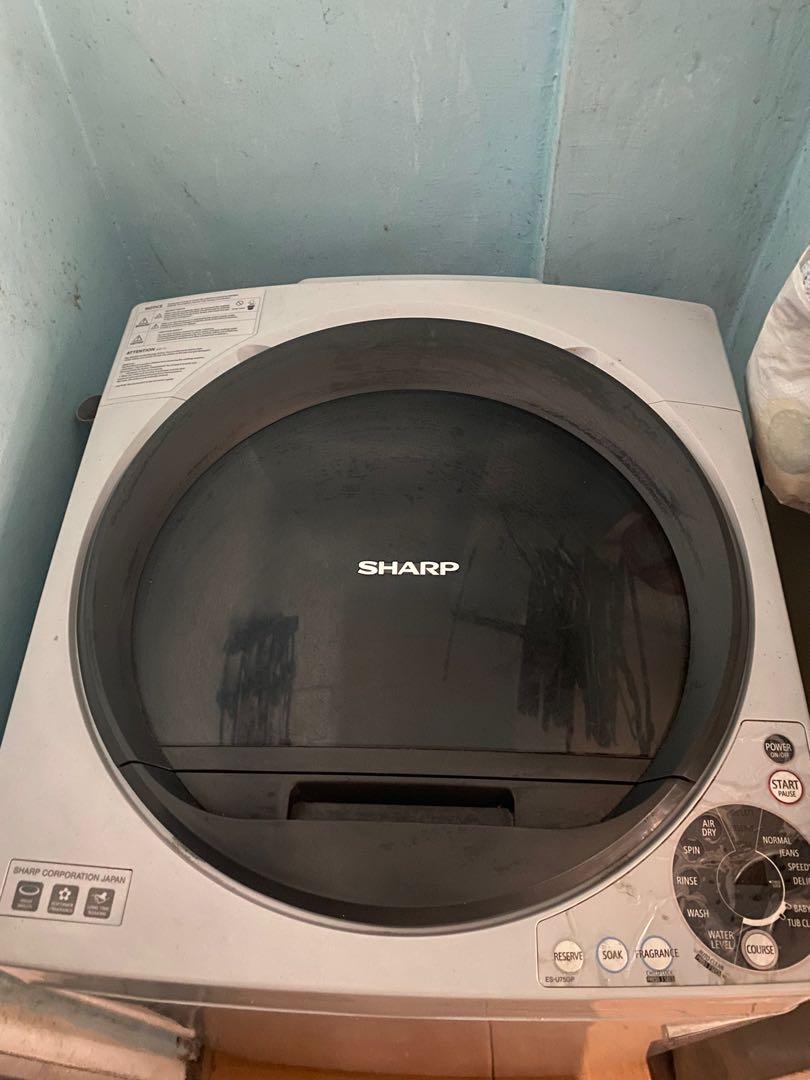 Sharp 7.5kg automatic washing machine, TV & Home Appliances, Washing