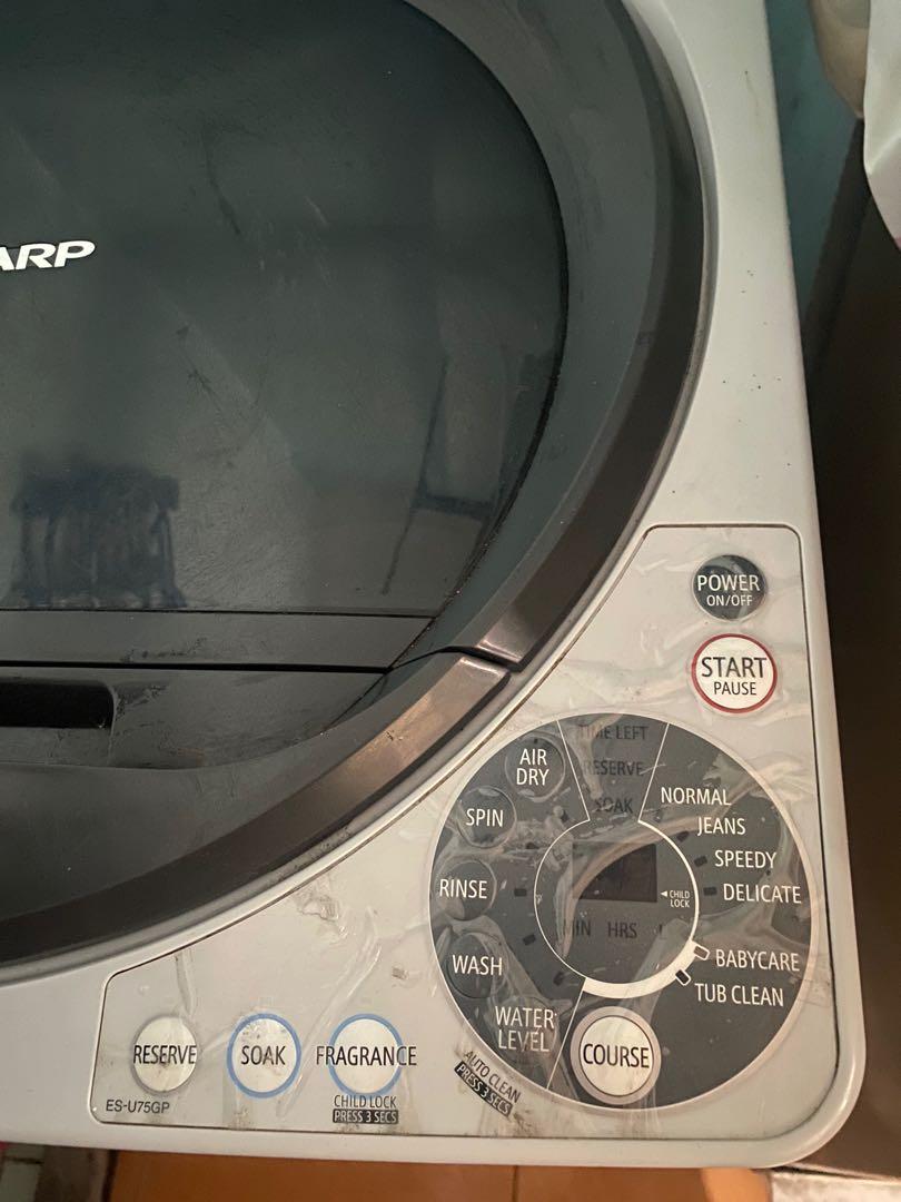 Sharp 7.5kg automatic washing machine, TV & Home Appliances, Washing