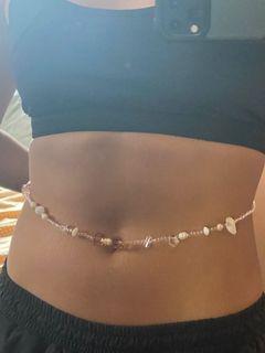 shells and crystals waist chain