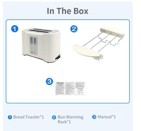 Simplus Pop-up Bread Toaster With Heating Rack Detachable Defrost ...