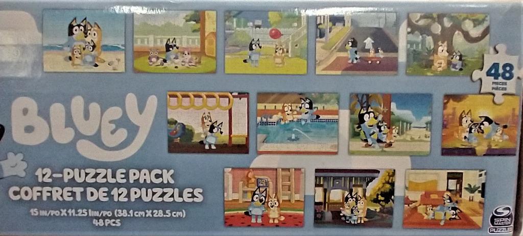 Spin Master Bluey 12-Pack Puzzle NewUSA, Hobbies & Toys, Toys & Games ...
