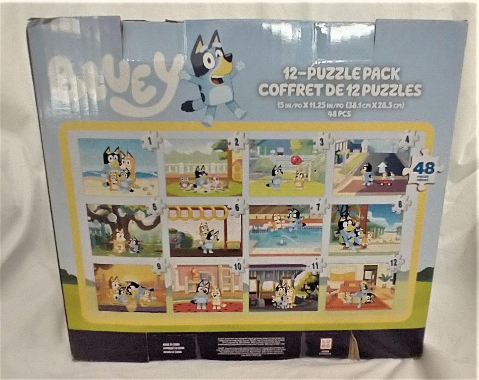 Spin Master Bluey 12-Pack Puzzle NewUSA, Hobbies & Toys, Toys & Games ...