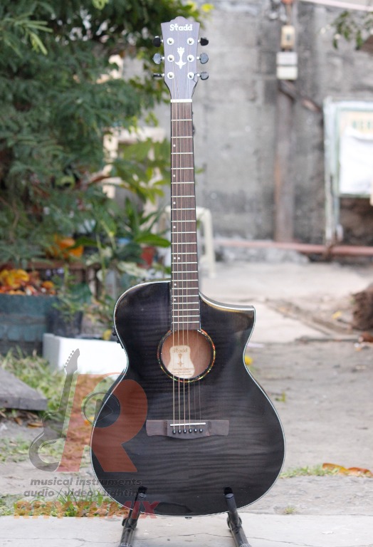 Stadd Hercules Electrick Acoustic Guitar with Fishman Pick up Black Hobbies Toys Music Media Musical Instruments on Carousell