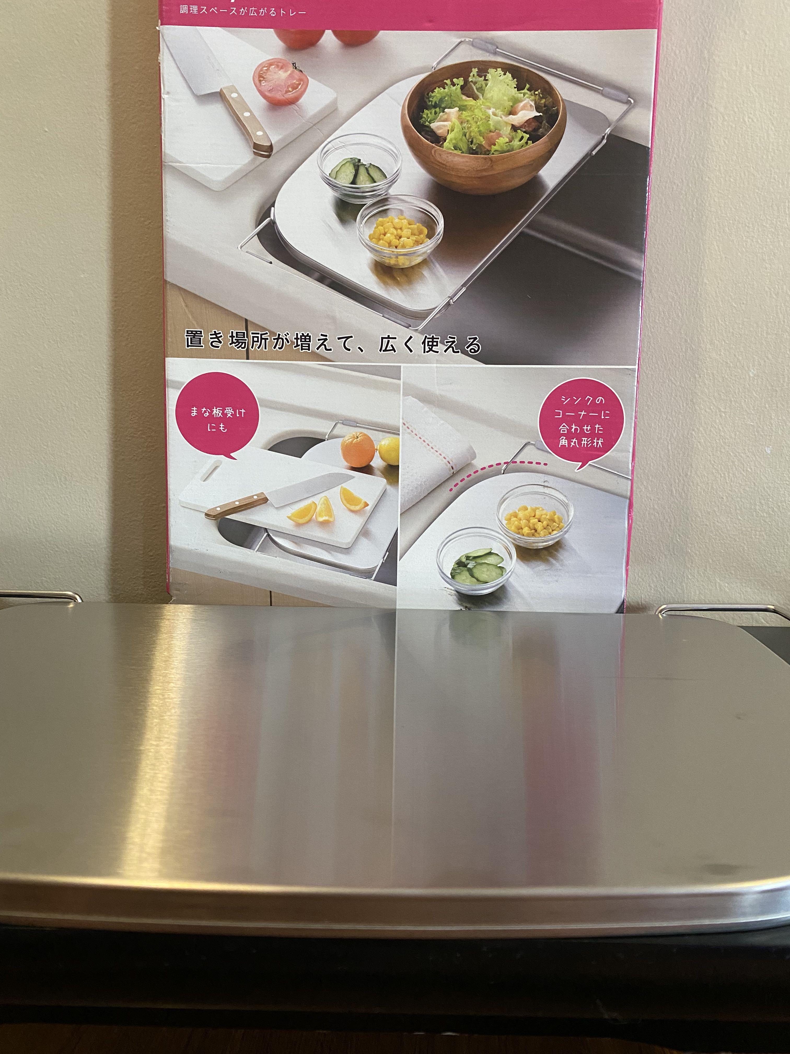 Stainless sink tray (Category: Other Kitchenware & Tableware) located in Quezon City. Submitted by sunlaymac (Listing ID 1148934361, Image 1). Description: Stainless tray for sink Made in Japan Brand new .