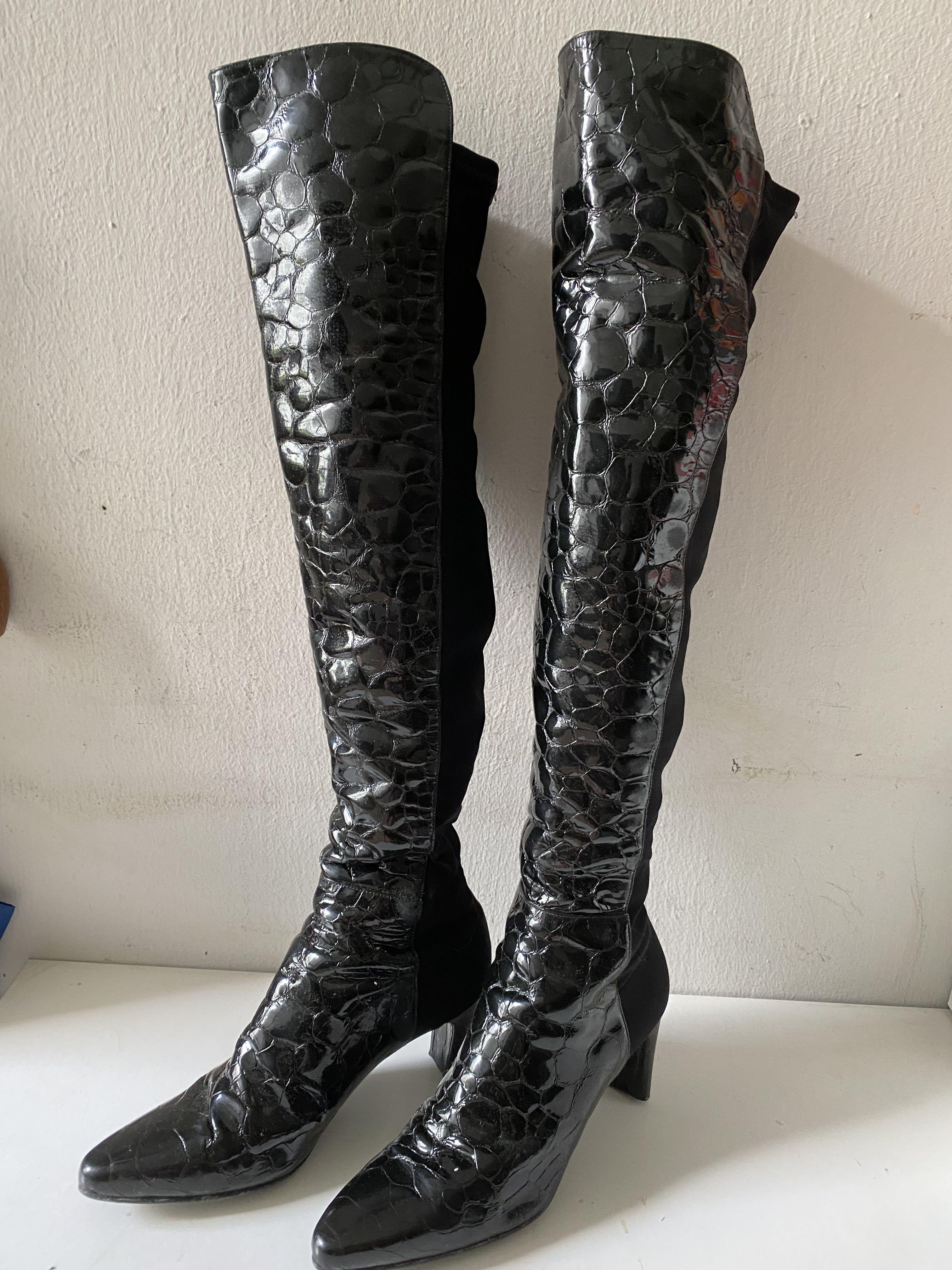 Stuart weitzman cheap patent boots