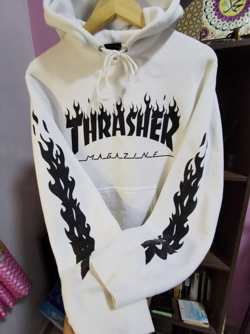 Thrasher hoodie flames on 2025 sleeves