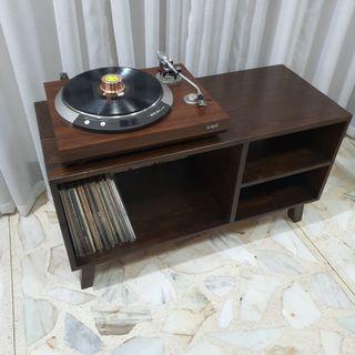 Turntable Vinyl Record Shelf Cabinet Storage Table  Console Wood Custom Plaka Amplifier Gaming TV