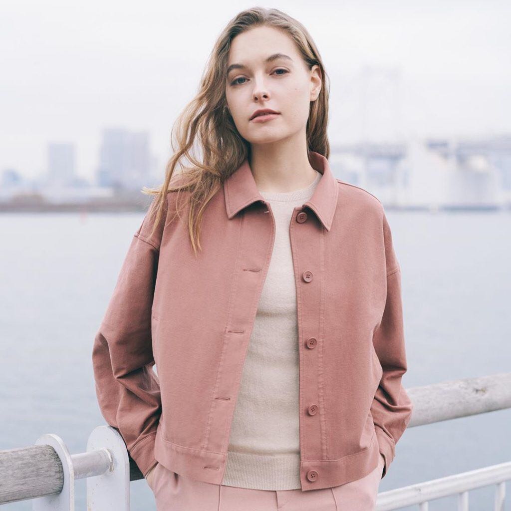 UNIQLO jersey relaxed jacket, Women's Fashion, Coats, Jackets and ...