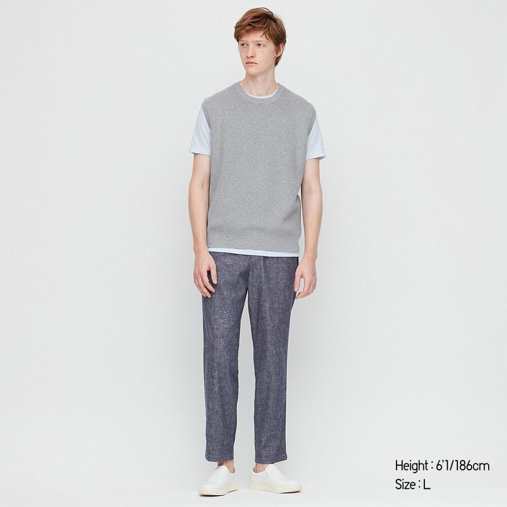 UNIQLO linen blend relax pants, Men's 